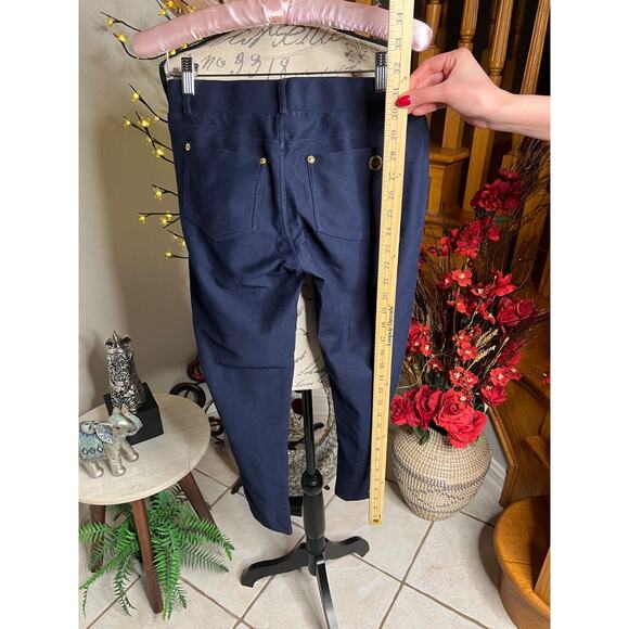 Michael Kors Women Leggings Blue Mid Rise Pull On Stretch Skinny Pants Fit Sz. S - Picture 7 of 10